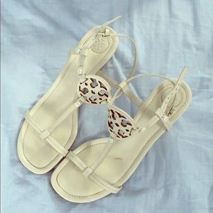 Tory Burch white heeled sandals